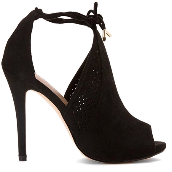 Lace Up Cut Out Peep Toe Stiletto Heel Pumps - Picture 3 of 4